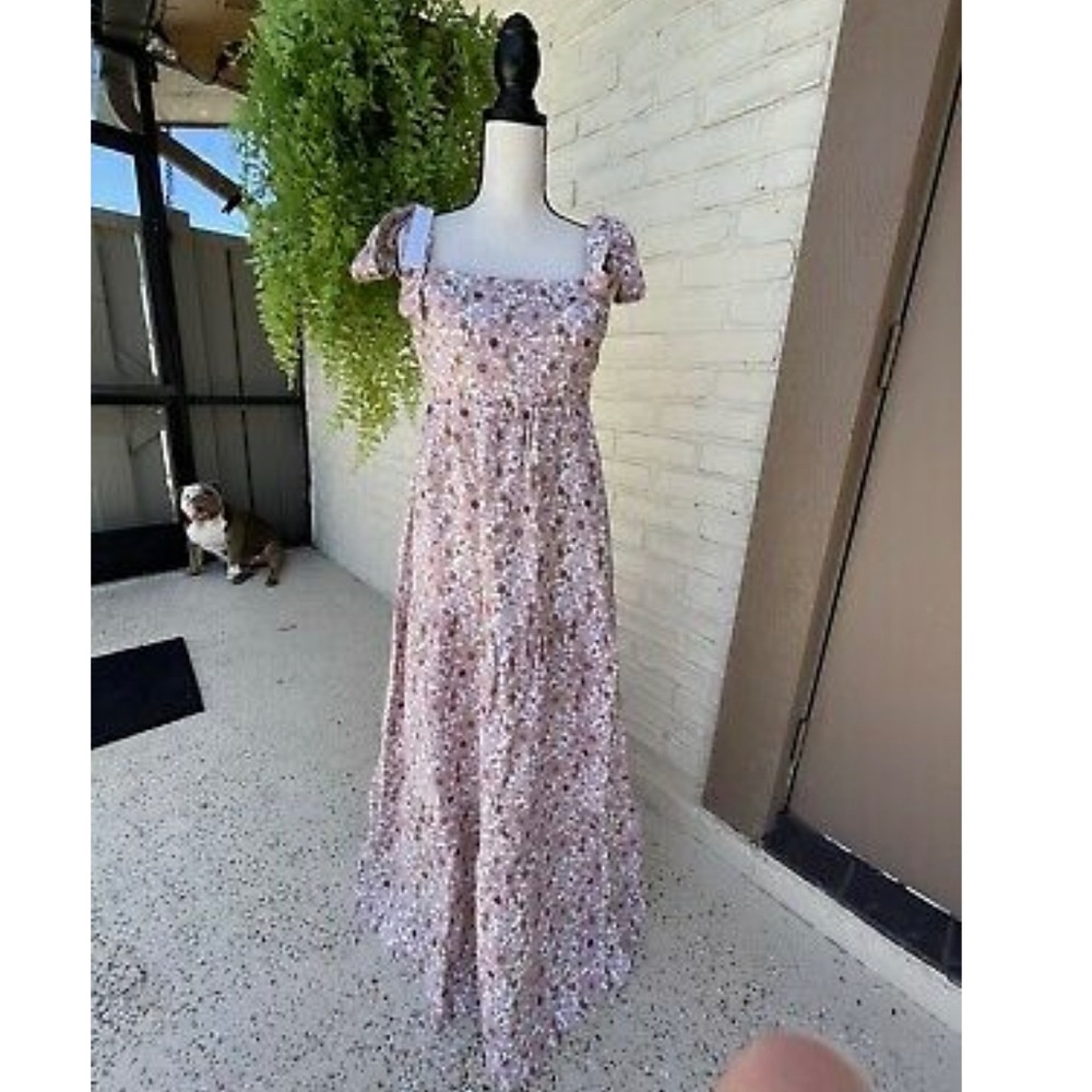 NWT House of Harlow 1960 Linen Maxi Dress